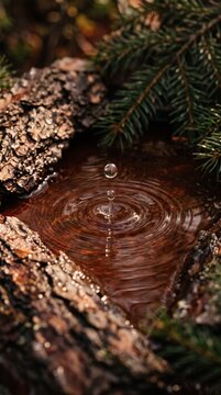 Natural Pycnogenol French Maritime Pine Bark Liquid Extract Surface Ripple.