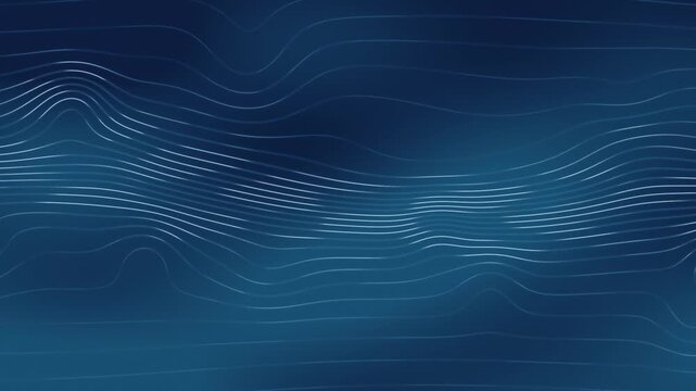Ocean Current Map of Glowing Streamlines and Spinning Eddies, Panning Camera With Layered Parallax, Seamless Loop in vibrant ocean tones