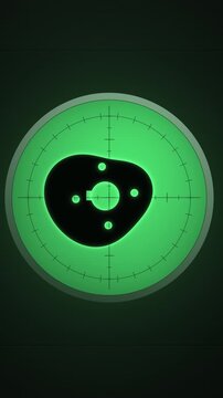 Optical Comparator Green Screen With Drifting Cam Silhouette Seamless Loop in deep green tones vertical 9:16