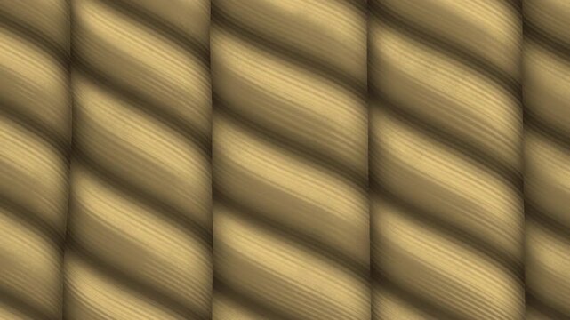 Shimenawa Rice Straw Rope With Twisting Fiber Bundles, Japanese New Year Seamless Loop Background in rich gold tones