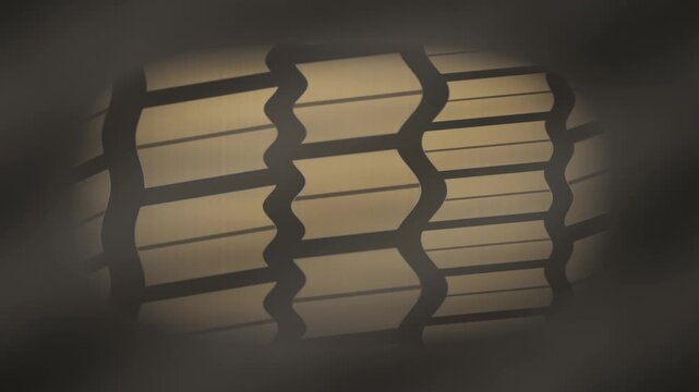 Tire Contact Patch Pressure Map Through Glass, Rolling Tread Footprint Seamless Loop in rich grey tones
