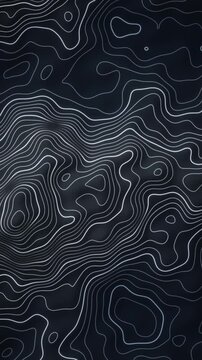 Morphing Topographic Contour Lines Glowing Elevation Map Abstract Motion Background Seamless Loop in vibrant slate tones vertical 9:16