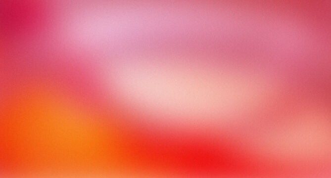 Abstract blurred gradient background with soft transitions of vibrant red orange and pink colors
