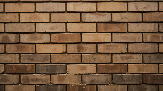 Old industrial style brown clay brick wall