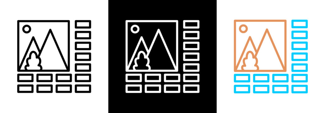 Scene Parse on white and black background