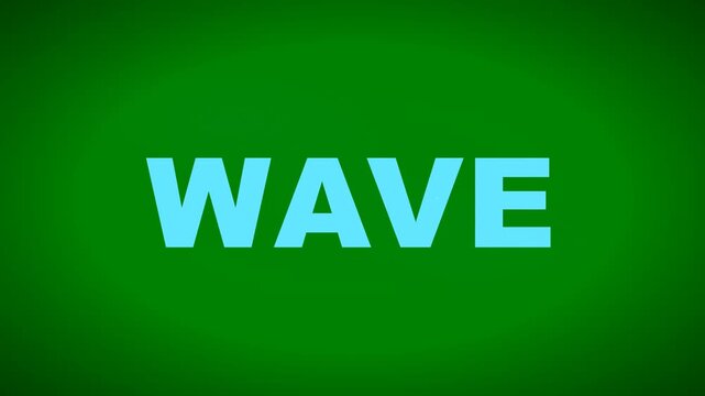 WAVE typography gradually filled with animated blue liquid rising smoothly from the bottom of the letters. Flowing wave surfaces, subtle reflections, transparent highlights and deep water gradients cr