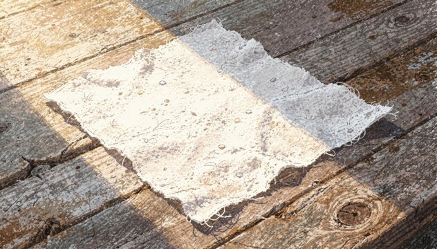 samBlank sheet of handmade paper with deckled edges on a weathered wooden surface. Natural stationery mockup with copy space for invitations, notes, branding and written messages.ple.jpeg