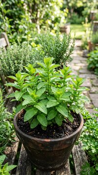 Mint plant pot