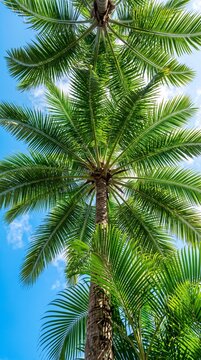 Palm tree canopy