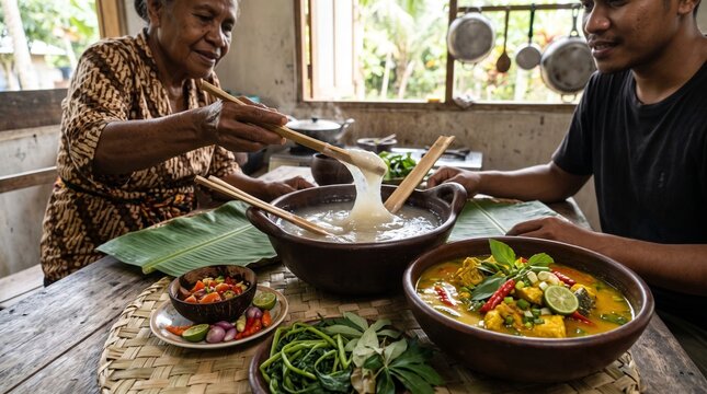 Papeda food eating
