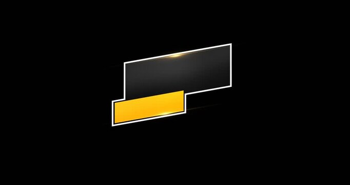 3D empty banner box intro titles reveal with alpha channel