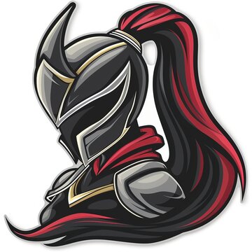 Fierce Fantasy Combat Character Emblem Design for Competitive Gaming Branding

