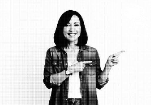 Woman holding a smartphone and looking surprised illustration