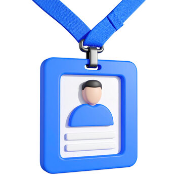 Identification Badge with Lanyard for Conference or Event.