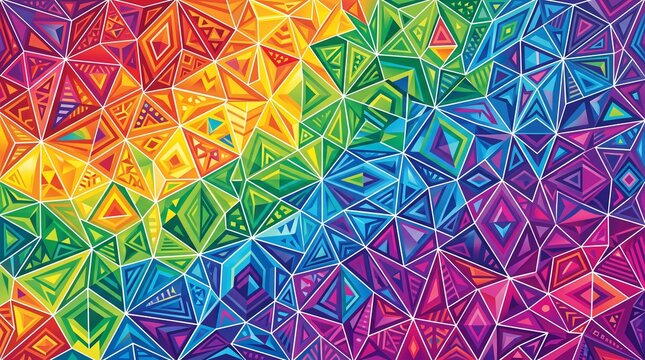 Geometric rainbow pattern