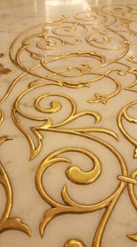 Gold marble inlay