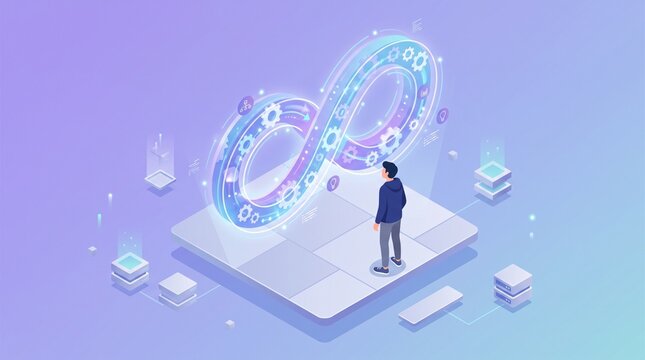 ai continuous learning illustration vector 1