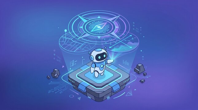 ai navigation systems illustration vector