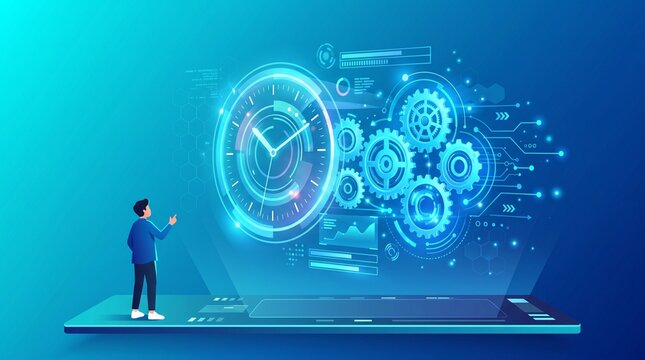 ai process optimization illustration vector
