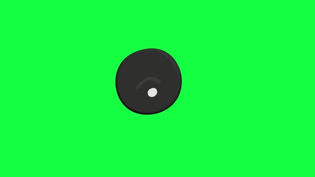 3D Animated WiFi Icon Button Rotating on Green Screen Background for Wireless Internet Connection