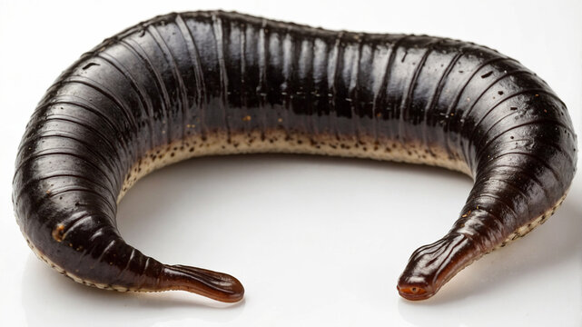 leech on the white background