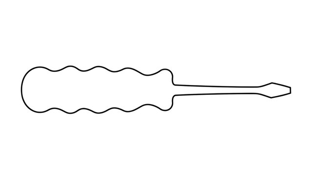 Screwdriver white background.