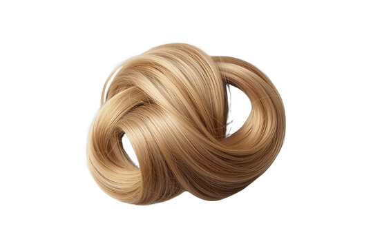 Coiled blonde hair bun