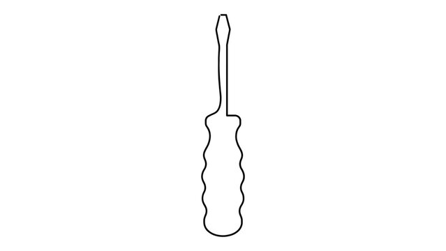 Screwdriver tool on white background.
