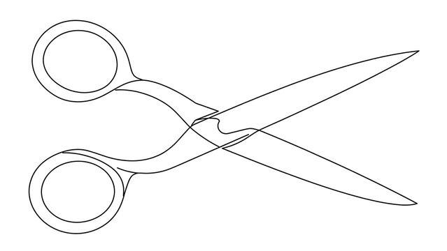 Scissors white background cutting tool.