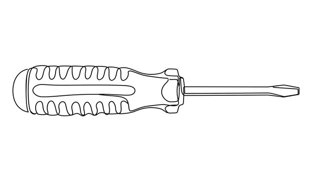 Screwdriver white background.
