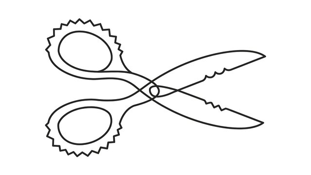 Scissors white background cutting tool.
