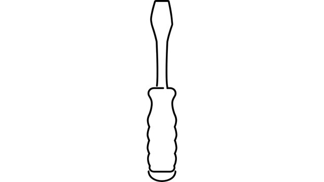 Screwdriver tool on white background.