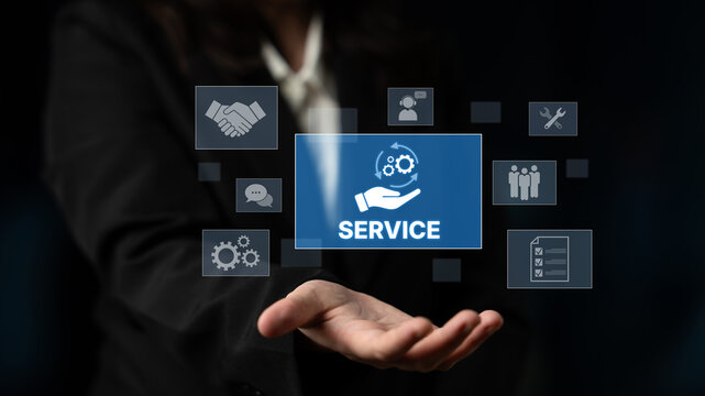 Customer service and support workflow with cooperation, communication, maintenance, and checklist icons for efficient service operation and user satisfaction Latch