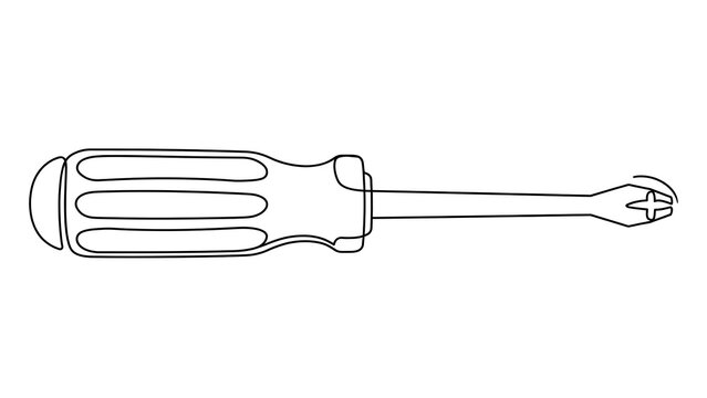 Screwdriver tool on white background.