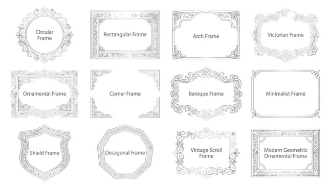 Ornate Decorative Frames Collection - Vintage & Modern Styles