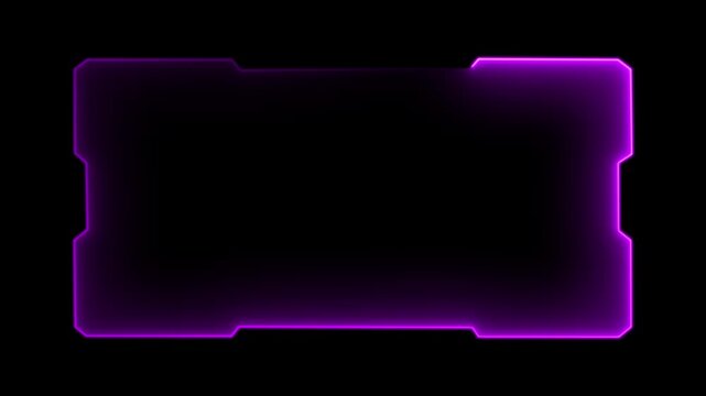 Futuristic digital HUD cyber frame technology for video overlay templates. Digital HUD futuristic motion graphic element cyber generated background optimized for secure hologram visuals