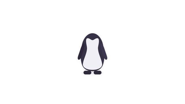 Penguin Icon, seamless, loop