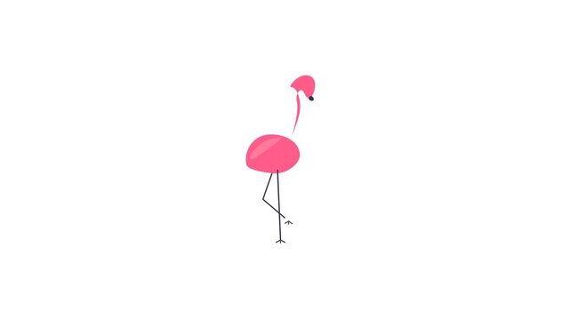 Flamingo Icon, seamless, loop