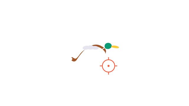 Duck Target Icon, seamless, loop