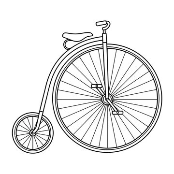 Penny-farthing bicycle outline