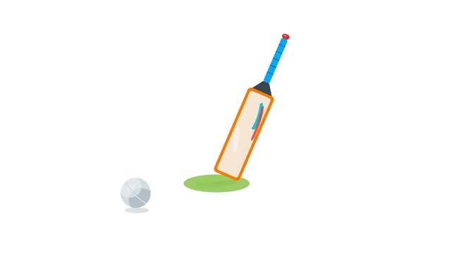 Cricket Bat Icon Animation, seamless, loop