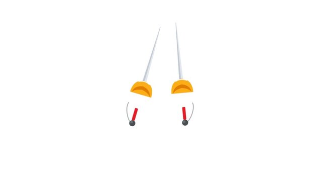 Fencing Icon, seamless, loop