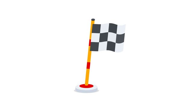 Checkered Flag Icon, seamless, loop