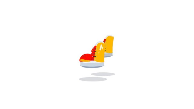 Athletic Sneakers Icon, seamless, loop