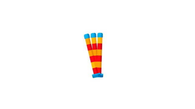 Boundary Posts Icon, seamless, loop
