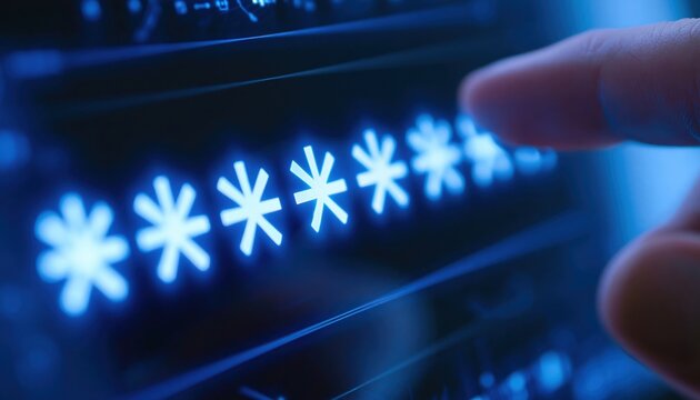 Password entry on a digital touch screen for cybersecurity access and secure data protection via login authentication