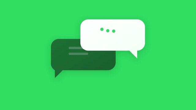 Animated Chat Bubbles Icon Animation Message Communication Concept
