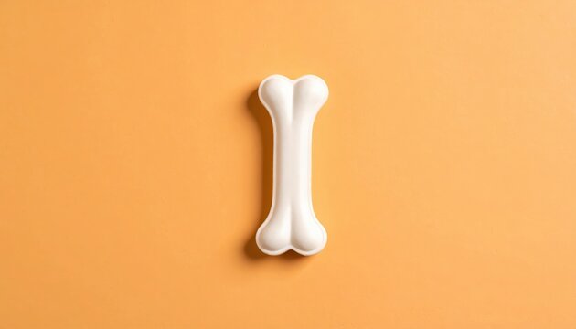 Dog bone against a solid background showcasing pet supplies and canine treats