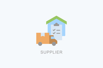 Fototapeta premium Supplier Icon Or Logo Isolated Vector Illustration