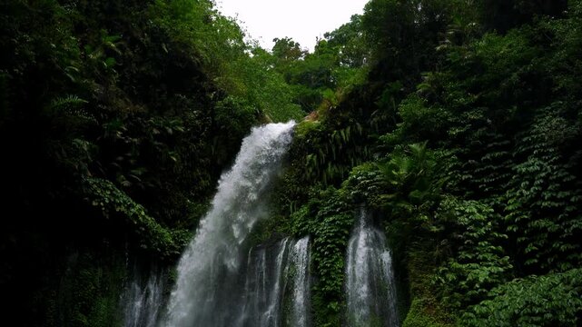 Tiu Kelep Waterfall in Lombok, Indonesia